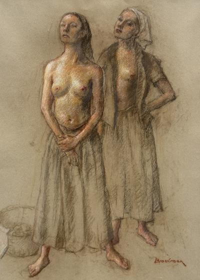 Robert Brackman Standing Female Nudes 