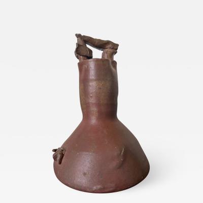 Robert Chapman Turner Sculptural Ceramic Handled Vase by Robert Turner