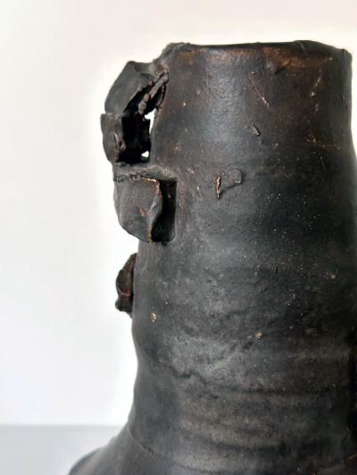 Robert Chapman Turner Sculptural Ceramic Handled Vase by Robert Turner