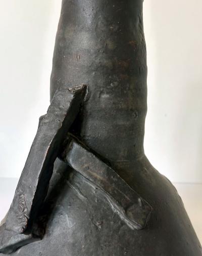 Robert Chapman Turner Sculptural Ceramic Handled Vase by Robert Turner