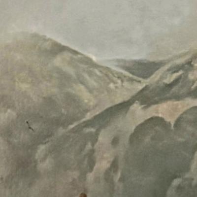 Robert Cleminson Oil on Canvas Painting by Robert Cleminson Royal Stag Hind and Fawn