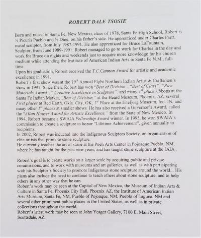 Robert Dale Tsosie Soul Mates Utah Alabaster Sculpture by RD Tsosie