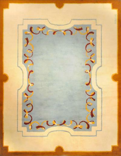 Robert Debieve Art Deco Style Wool Rug designed by Robert Debieve circa 1950