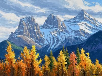 Robert E Wood Three Sisters in Autumn