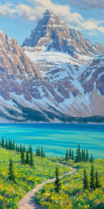 Robert E Wood Turqouise Waters Magog Lake Mount Assiniboine