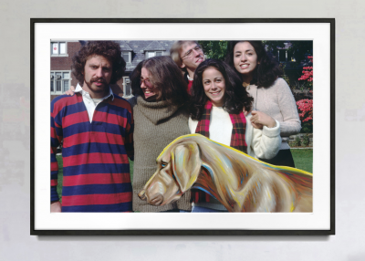 Robert Funk Sarah Lawrence College friends and Dog 1978