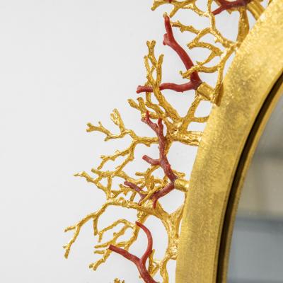 Robert Goossens Large Coral Heart Mirror