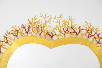 Robert Goossens Large Coral Heart Mirror