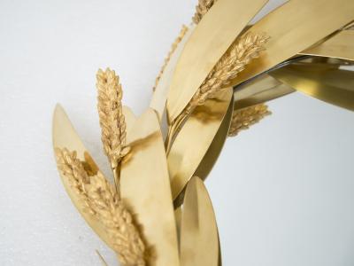 Robert Goossens Small wheat mirror by Robert Goossens circa 1970