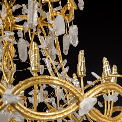 Robert Goossens Triple ribbon chandelier by Robert Goossens France 1982
