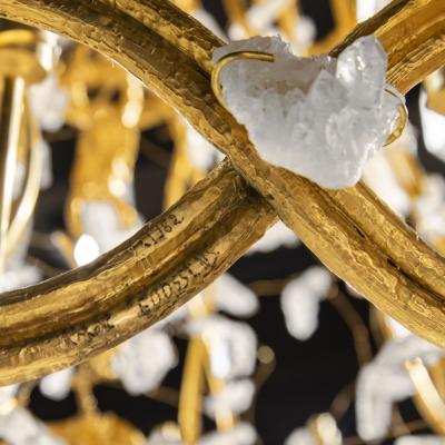 Robert Goossens Triple ribbon chandelier by Robert Goossens France 1982