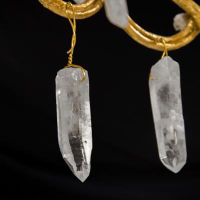 Robert Goossens Triple ribbon chandelier by Robert Goossens France 1982