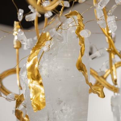 Robert Goossens Triple ribbon chandelier by Robert Goossens France 1982