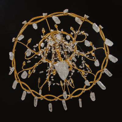 Robert Goossens Triple ribbon chandelier by Robert Goossens France 1982