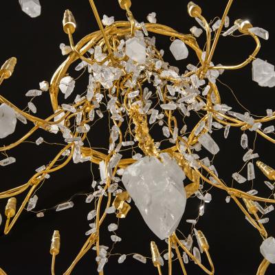 Robert Goossens Triple ribbon chandelier by Robert Goossens France 1982