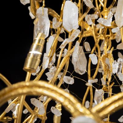 Robert Goossens Triple ribbon chandelier by Robert Goossens France 1982