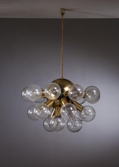 Robert Haussmann Extra Large Brass Half Sputnik Pendant