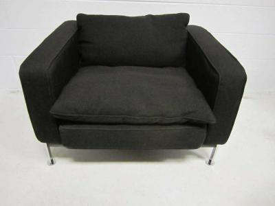 Robert Haussmann Robert Haussmann Stendig Upholstery and Steel Lounge Chair Mid Century Modern