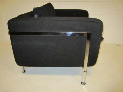 Robert Haussmann Robert Haussmann Stendig Upholstery and Steel Lounge Chair Mid Century Modern