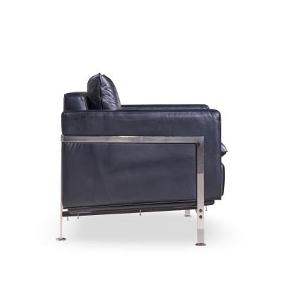 Robert Haussmann Robert Haussmann for De Sede Mid Century Black Leather Chairs Pair