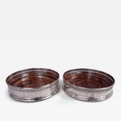 Robert Hennell Pair of Robert Hennell Georgian Neoclassical Wine Coasters 1792