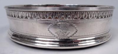 Robert Hennell Pair of Robert Hennell Georgian Neoclassical Wine Coasters 1792