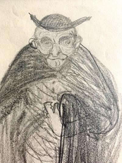 Robert Henri Framed Figurative Drawing by Robert Henri Ashcan School