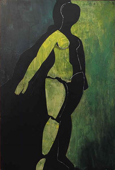 Robert Joseph McIntosh Cubist Nude in Green 