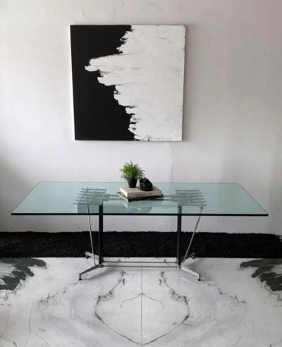 Robert Josten Postmodern Industrial Dining Table Designed by Robert Josten