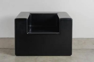 Robert Kuo Arm Rest Chair Black Lacquer by Robert Kuo Handmade Limited Edition