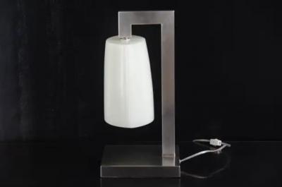 Robert Kuo Bell Shape Lamp Bai Jade Peking Glass by Robert Kuo Hand Carved Limited