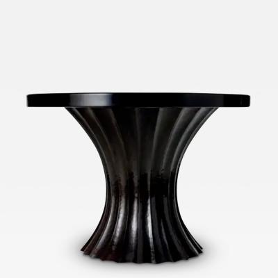 Robert Kuo Black Lacquer Entry Table Top by Robert Kuo Limited Edition
