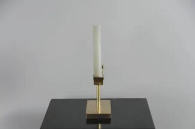 Robert Kuo Cascade Design Grey Peking Glass Disc on Stand by Robert Kuo Limited Edition