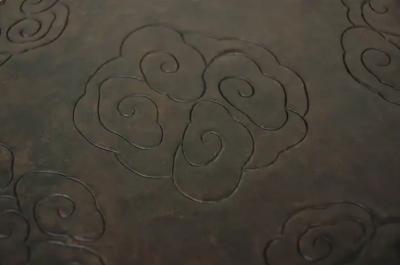 Robert Kuo Cloud Barrel Drumstool Antique Copper by Robert Kuo Hand Repousse