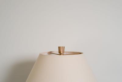 Robert Kuo Contemporary 24K Gold Plated Repouss Table Lamp by Robert Kuo