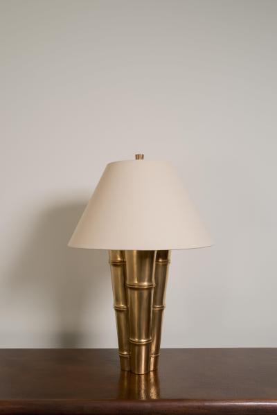Robert Kuo Contemporary 24K Gold Plated Repouss Table Lamp by Robert Kuo