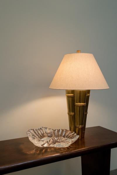Robert Kuo Contemporary 24K Gold Plated Repouss Table Lamp by Robert Kuo