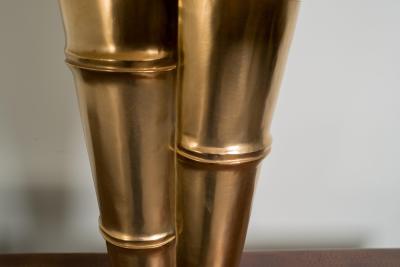 Robert Kuo Contemporary 24K Gold Plated Repouss Table Lamp by Robert Kuo
