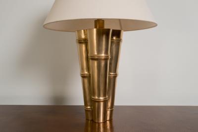 Robert Kuo Contemporary 24K Gold Plated Repouss Table Lamp by Robert Kuo