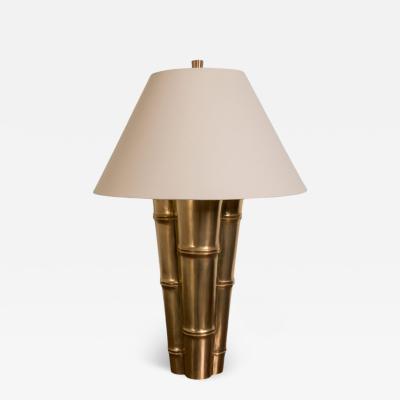 Robert Kuo Contemporary 24K Gold Plated Repouss Table Lamp by Robert Kuo