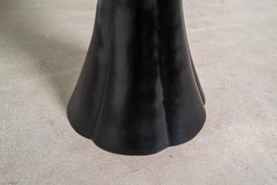Robert Kuo Contemporary 6 Lobed Petal Stand Table in Black Lacquer by Robert Kuo