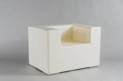 Robert Kuo Contemporary Arm Rest Chair in Cream Lacquer by Robert Kuo Limited Edition