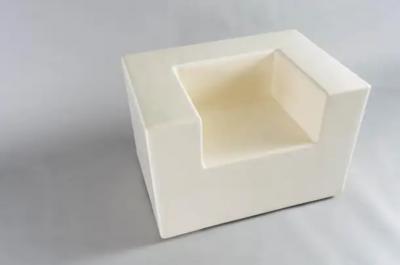 Robert Kuo Contemporary Arm Rest Chair in Cream Lacquer by Robert Kuo Limited Edition