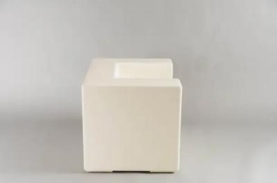 Robert Kuo Contemporary Arm Rest Chair in Cream Lacquer by Robert Kuo Limited Edition