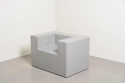 Robert Kuo Contemporary Arm Rest Chair in Grey Lacquer by Robert Kuo Limited Edition