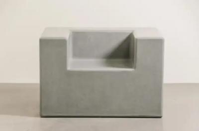 Robert Kuo Contemporary Arm Rest Chair in Grey Lacquer by Robert Kuo Limited Edition