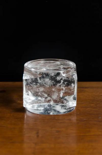 Robert Kuo Contemporary Crystal Zong Candlestand by Robert Kuo Limited Edition