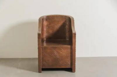 Robert Kuo Contemporary Fei Tian Wen Chair in Repouss Antiqued Copper by Robert Kuo