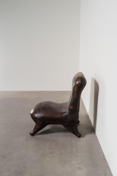Robert Kuo Contemporary Hand Repouss Copper Chair by Robert Kuo Limited Edition