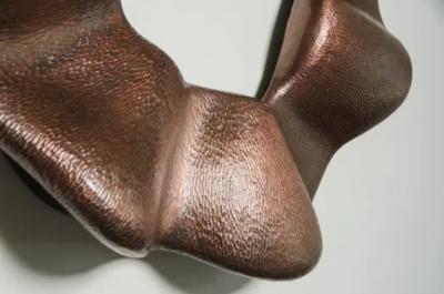 Robert Kuo Contemporary Ji Guan Mirror in Hand Repouss Copper by Robert Kuo